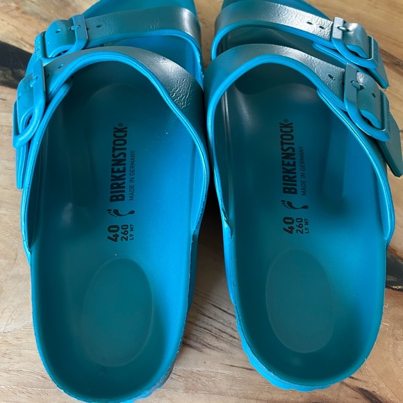 Birkenstock Women’s Turquoise Arizona Sandals - Picture 3 of 3